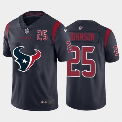 Houston Houston Texans #25 Duke Johnson Navy Blue Nike Big Team Logo Player Vapor Jersey