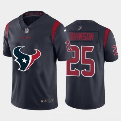 Houston Houston Texans #25 Duke Johnson Navy Blue Nike Big Team Logo Vapor Jersey