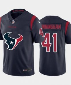 Houston Houston Texans #41 Zach Cunningham Navy Blue Nike Big Team Logo Vapor Jersey