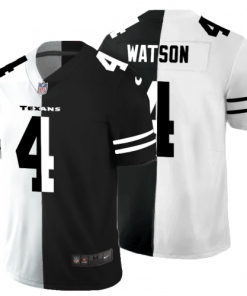 Houston Houston Texans #4 Deshaun Watson Black V White Peace Split Nike Vapor Untouchable Jersey