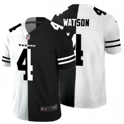 Houston Houston Texans #4 Deshaun Watson Black V White Peace Split Nike Vapor Untouchable Jersey