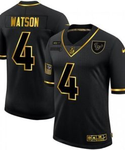 Houston Houston Texans #4 Deshaun Watson Nike 2020 Salute To Service Golden Jersey Black