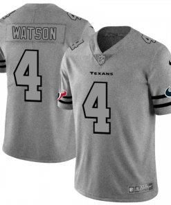 Houston Houston Texans #4 Deshaun Watson Nike Gray Gridiron II Vapor Untouchable Jersey