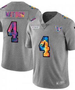 Houston Houston Texans #4 Deshaun Watson Nike Multi-Color 2020 NFL Crucial Catch NFL Jersey Greyheather