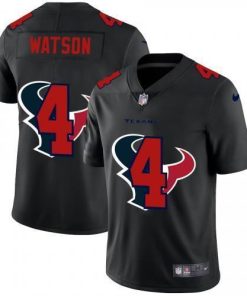 Houston Houston Texans #4 Deshaun Watson Nike Team Logo Dual Overlap Jersey Black