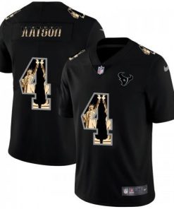 Houston Houston Texans #4 Deshaun Watson Carbon Black Vapor Statue Of Liberty Jersey