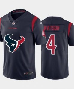 Houston Houston Texans #4 Deshaun Watson Navy Blue Nike Big Team Logo Vapor Jersey