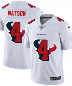 Houston Houston Texans #4 Deshaun Watson White Nike Team Logo Dual Overlap Jersey