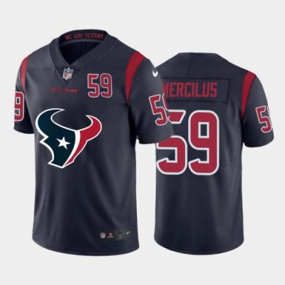 Houston Houston Texans #59 Whitney Mercilus Navy Blue Nike Big Team Logo Player Vapor Jersey