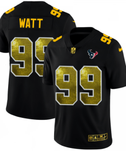 Houston Houston Texans #99 J.J. Watt Black Nike Golden Sequin Vapor Jersey