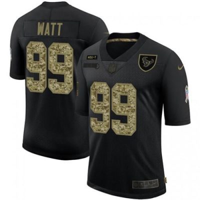 Houston Houston Texans #99 J.J. Watt Nike 2020 Salute To Service Camo Jersey Black