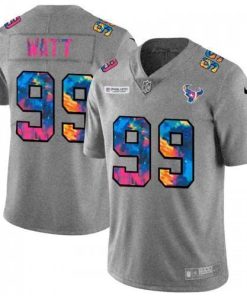 Houston Houston Texans #99 J.J. Watt Nike Multi-Color 2020 NFL Crucial Catch NFL Jersey Greyheather