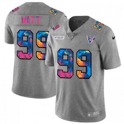 Houston Houston Texans #99 J.J. Watt Nike Multi-Color 2020 NFL Crucial Catch NFL Jersey Greyheather