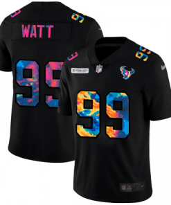 Houston Houston Texans #99 J.J. Watt Nike Multi-Color Black 2020 NFL Crucial Catch Vapor Untouchable Limited Jersey