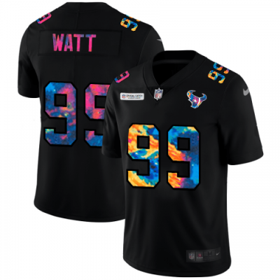 Houston Houston Texans #99 J.J. Watt Nike Multi-Color Black 2020 NFL Crucial Catch Vapor Untouchable Limited Jersey