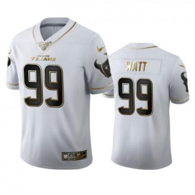 Houston Houston Texans #99 J.J. Watt Nike White Golden Edition Vapor 100 Jersey