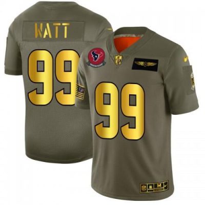 Houston Houston Texans #99 J.J. Watt NFL Nike Olive Gold 2019 Salute to Service Limited Jersey