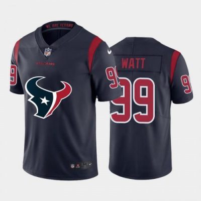 Houston Houston Texans #99 J.J. Watt Navy Blue Nike Big Team Logo Vapor Jersey