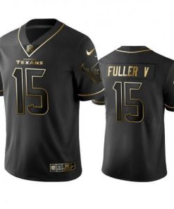 Houston Texans #15 Will Fuller V Stitched NFL Vapor Untouchable Limited Black Golden Jersey