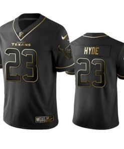 Houston Texans #23 Carlos Hyde Stitched NFL Vapor Untouchable Limited Black Golden Jersey