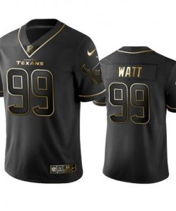 Houston Texans #99 J.J. Watt Stitched NFL Vapor Untouchable Limited Black Golden Jersey