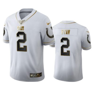 Indianapolis Colts #2 Matt Ryan Nike White Golden Edition Vapor 100 Jersey