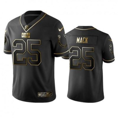 Indianapolis Colts #25 Marlon Mack Stitched NFL Vapor Untouchable Limited Black Golden Jersey