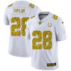 Indianapolis Colts #28 Jonathan Taylor Nike Flocked Leopard Print Vapor Jersey White