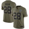 Indianapolis Colts #28 Jonathan Taylor Nike 2022 Salute To Service Limited Jersey - Olive