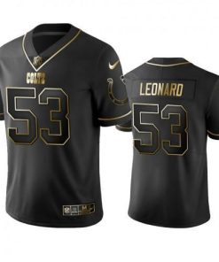Indianapolis Colts #53 Darius Leonard Stitched NFL Vapor Untouchable Limited Black Golden Jersey