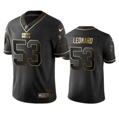 Indianapolis Colts #53 Darius Leonard Stitched NFL Vapor Untouchable Limited Black Golden Jersey