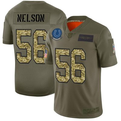Indianapolis Colts #56 Quenton Nelson Nike 2019 Olive Camo Salute To Service Jersey