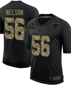 Indianapolis Colts #56 Quenton Nelson Nike 2020 Salute To Service Camo Jersey Black