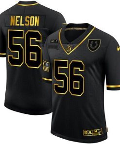 Indianapolis Colts #56 Quenton Nelson Nike 2020 Salute To Service Golden Jersey Black