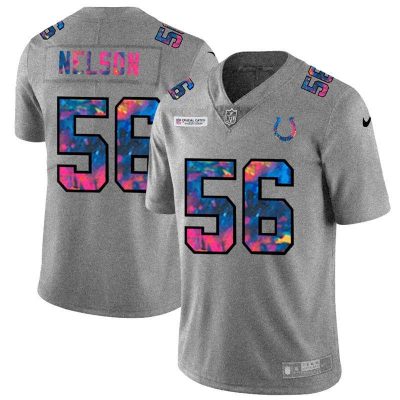 Indianapolis Colts #56 Quenton Nelson Nike Multi-Color 2020 NFL Crucial Catch NFL Jersey Greyheather