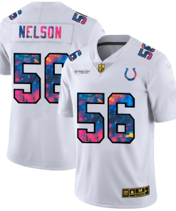 Indianapolis Colts #56 Quenton Nelson White Nike Multi-Color 2020 NFL Crucial Catch Jersey