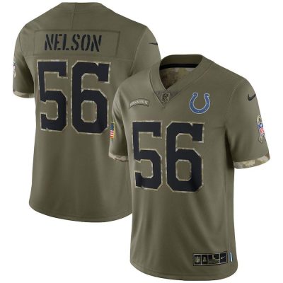 Indianapolis Colts #56 Quenton Nelson Nike 2022 Salute To Service Limited Jersey - Olive