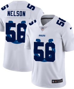 Indianapolis Colts #56 Quenton Nelson White Nike Team Logo Dual Overlap Jersey
