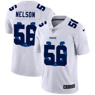 Indianapolis Colts #56 Quenton Nelson White Nike Team Logo Dual Overlap Jersey