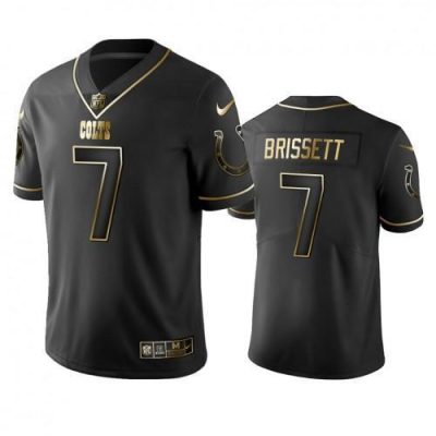 Indianapolis Colts #7 Jacoby Brissett Stitched NFL Vapor Untouchable Limited Black Golden Jersey
