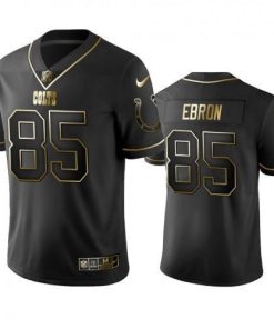 Indianapolis Colts #85 Eric Ebron Stitched NFL Vapor Untouchable Limited Black Golden Jersey