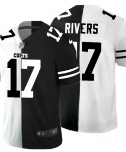 Indianapolis Indianapolis Colts #17 Philip Rivers Black V White Peace Split Nike Vapor Untouchable Jersey