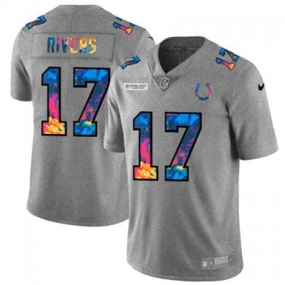 Indianapolis Indianapolis Colts #17 Philip Rivers Nike Multi-Color 2020 NFL Crucial Catch NFL Jersey Greyheather