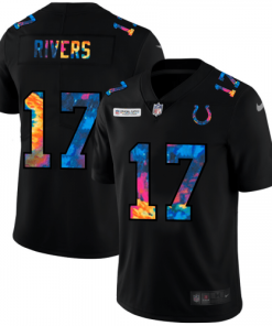 Indianapolis Indianapolis Colts #17 Philip Rivers Nike Multi-Color Black 2020 NFL Crucial Catch Vapor Untouchable Limited Jersey