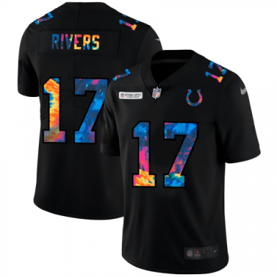 Indianapolis Indianapolis Colts #17 Philip Rivers Nike Multi-Color Black 2020 NFL Crucial Catch Vapor Untouchable Limited Jersey