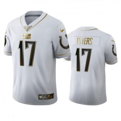 Indianapolis Indianapolis Colts #17 Philip Rivers Nike White Golden Edition Vapor 100 Jersey