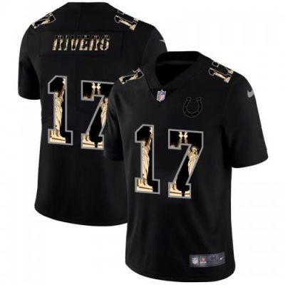 Indianapolis Indianapolis Colts #17 Philip Rivers Carbon Black Vapor Statue Of Liberty Jersey