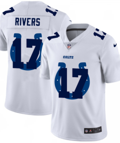 Indianapolis Indianapolis Colts #17 Philip Rivers White Nike Team Logo Dual Overlap Jersey