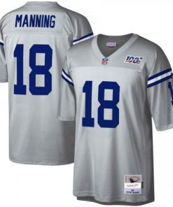 Indianapolis Indianapolis Colts #18 Peyton Manning Mitchell & Ness NFL 100 Retired Player Platinum Jersey