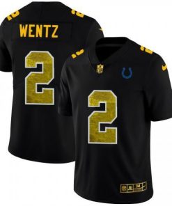 Indianapolis Indianapolis Colts #2 Carson Wentz Black Nike Golden Sequin Vapor Jersey